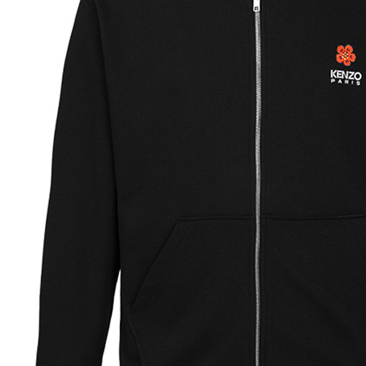 KENZO FW23  Black Floral Logo Print Zip-Up Hoodie. 5SW4424MF115-78 圖 7
