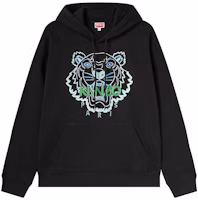 Order KENZO FW23 Black Hoodie with Logo and Tiger Head Embroidery. FD65SW1124MF-99J