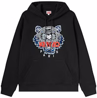 KENZO FW23 Black Hoodie with Tiger Head Print Design. FD65SW3334MF-99J KENZO FW23 Black Hoodie with Tiger Head Print Design. FD65SW3334MF-99J