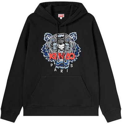 KENZO 2023秋冬黑色连帽衫虎头印花设计. FD65SW3334MF-99J Order KENZO 2023秋冬黑色连帽衫虎头印花设计. FD65SW3334MF-99J