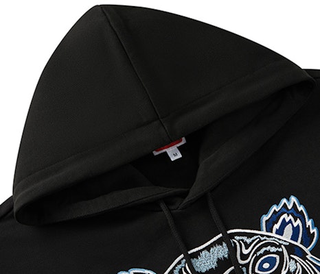 KENZO 2023秋冬黑色连帽衫虎头印花设计. FD65SW3334MF-99J Details for KENZO 2023秋冬黑色连帽衫虎头印花设计. FD65SW3334MF-99J