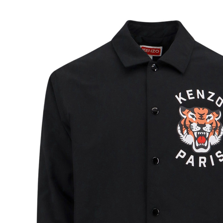 Sizing KENZO FW23  Black Letter Print Collared Long Sleeve Jacket. FE55BL0629NG-99