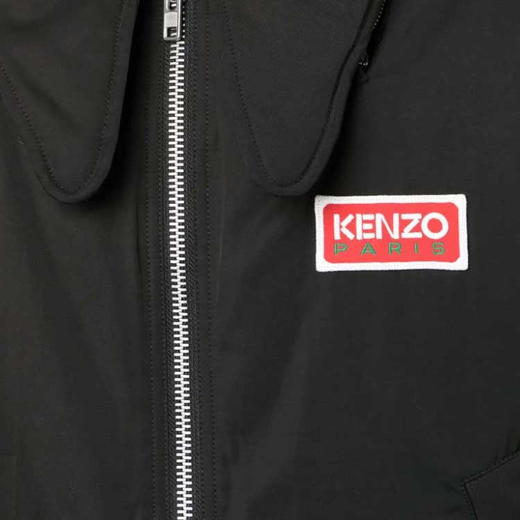 KENZO FW23  Black Logo Patch Plain Hoodie Jacket FD65BL1439NK-99 圖 7