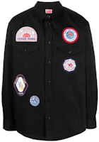 KENZO FW23 Black Long-Sleeve Shirt with Logo Embroidery. FD65CH4149CA-99 KENZO FW23 Black Long-Sleeve Shirt with Logo Embroidery. FD65CH4149CA-99