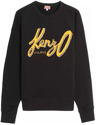 KENZO FW23 黑色寬鬆版型字母印花圓領衛衣 FD65SW0884MB-99J Buy KENZO FW23 黑色寬鬆版型字母印花圓領衛衣 FD65SW0884MB-99J