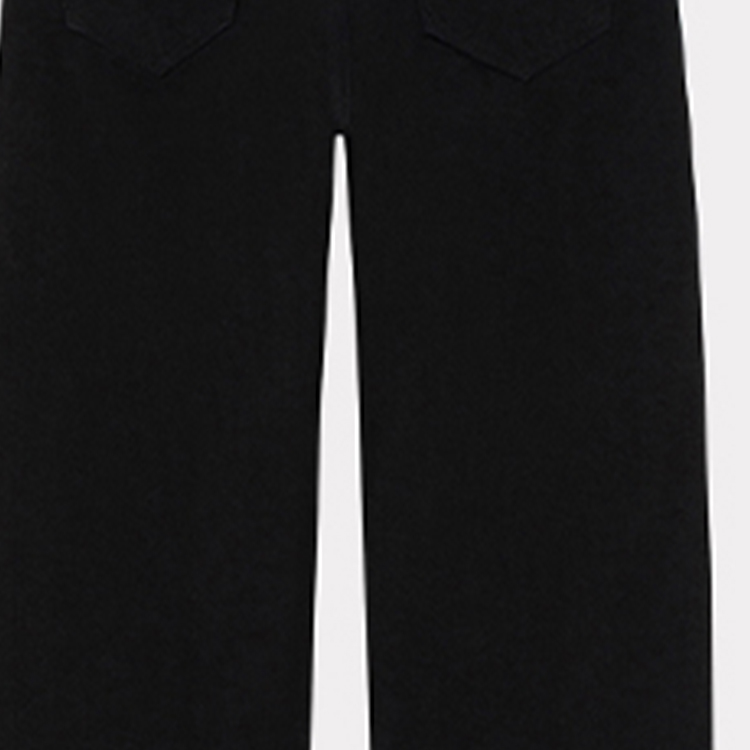 Sizing KENZO FW23  Black Mid-Rise Jeans with Solid Logo Patch. FD65DPP336C1-BM