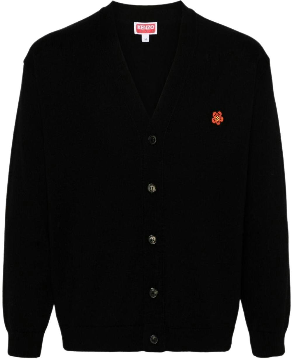 kenzo-fw-23-black-v-neck-floral-embroidered-knit-cardigan-sweater-fe-55-ca-3813-lb-99-j
