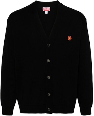 겐조 FW23 블랙 브이넥 플로럴 자수 니트 가디건 스웨터 FE55CA3813LB-99J Order 겐조 FW23 블랙 브이넥 플로럴 자수 니트 가디건 스웨터 FE55CA3813LB-99J