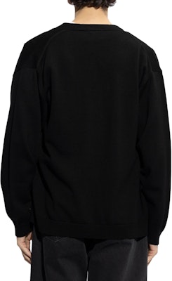 겐조 FW23 블랙 브이넥 플로럴 자수 니트 가디건 스웨터 FE55CA3813LB-99J Purchase 겐조 FW23 블랙 브이넥 플로럴 자수 니트 가디건 스웨터 FE55CA3813LB-99J