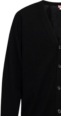 겐조 FW23 블랙 브이넥 플로럴 자수 니트 가디건 스웨터 FE55CA3813LB-99J Sizing 겐조 FW23 블랙 브이넥 플로럴 자수 니트 가디건 스웨터 FE55CA3813LB-99J