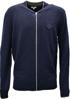 KENZO FW23 蓝色拉链棒球夹克长袖外套 F965CA1023AB-76 Order KENZO FW23 蓝色拉链棒球夹克长袖外套 F965CA1023AB-76