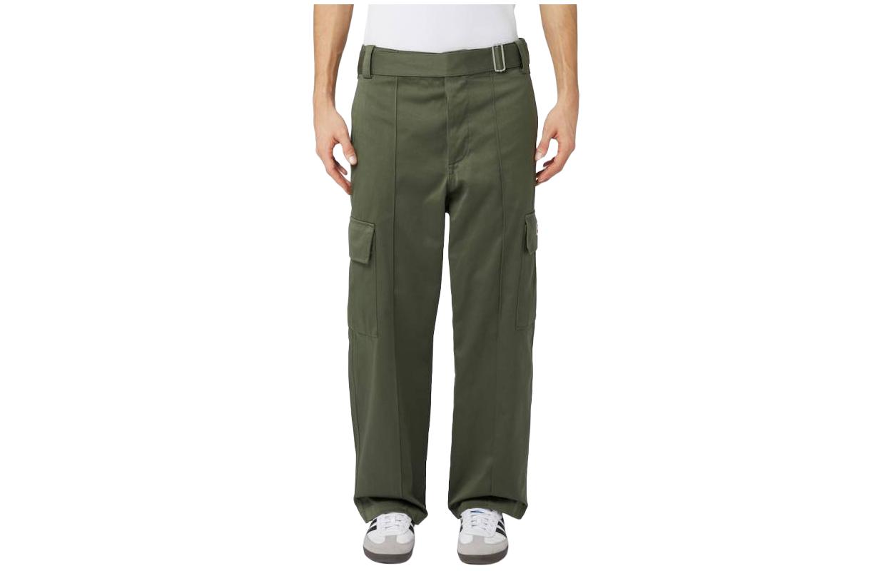 Order KENZO FW23  High-Waisted Straight-Leg Casual Pants Army Green FE58PA3759GF-51