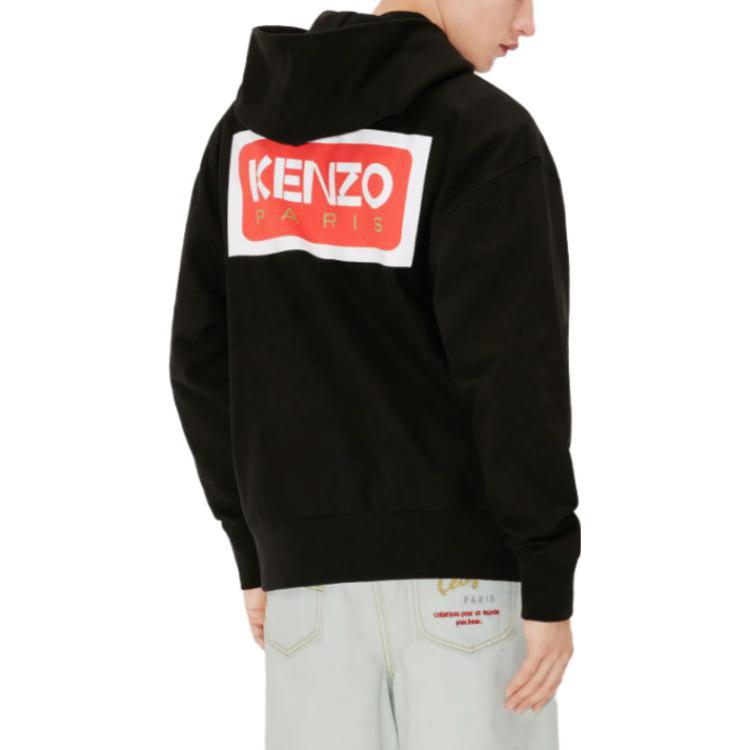 KENZO FW23  Logo Print Hoodie in Black. FD65SW1004ME99J 圖 5
