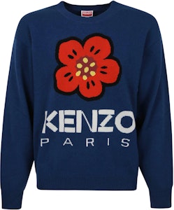 KENZO 2023秋冬海军蓝标志印花羊毛圆领毛衣. FD65PU4273LD73 Order KENZO 2023秋冬海军蓝标志印花羊毛圆领毛衣. FD65PU4273LD73
