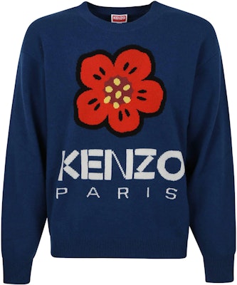 KENZO FW23 Baju Sejuk Crewneck Biru Navy Logo Wool. FD65PU4273LD73 Order KENZO FW23 Baju Sejuk Crewneck Biru Navy Logo Wool. FD65PU4273LD73