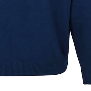 KENZO 2023秋冬海军蓝标志印花羊毛圆领毛衣. FD65PU4273LD73 2