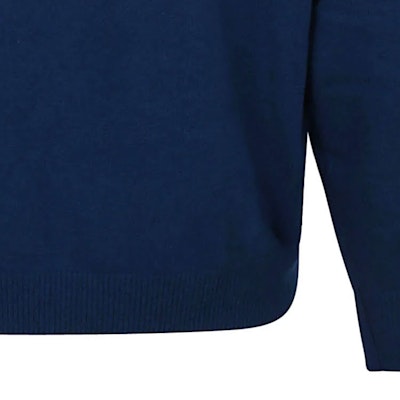 KENZO FW23 Baju Sejuk Crewneck Biru Navy Logo Wool. FD65PU4273LD73 2