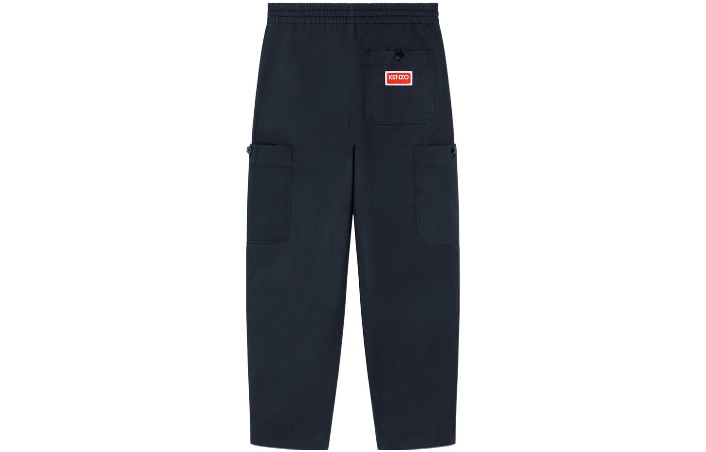 Lookbook KENZO FW23 Celana Cargo Warna Navy Biru Straight-Leg. FD55PA5019RD-77