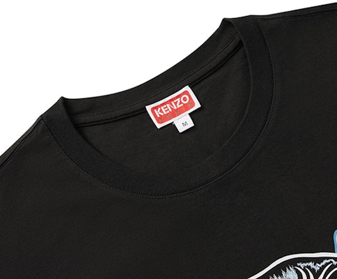 KENZO FW23 老虎標誌印花短袖T恤 黑色款式 FD65TS0204SO-99J Shop KENZO FW23 老虎標誌印花短袖T恤 黑色款式 FD65TS0204SO-99J
