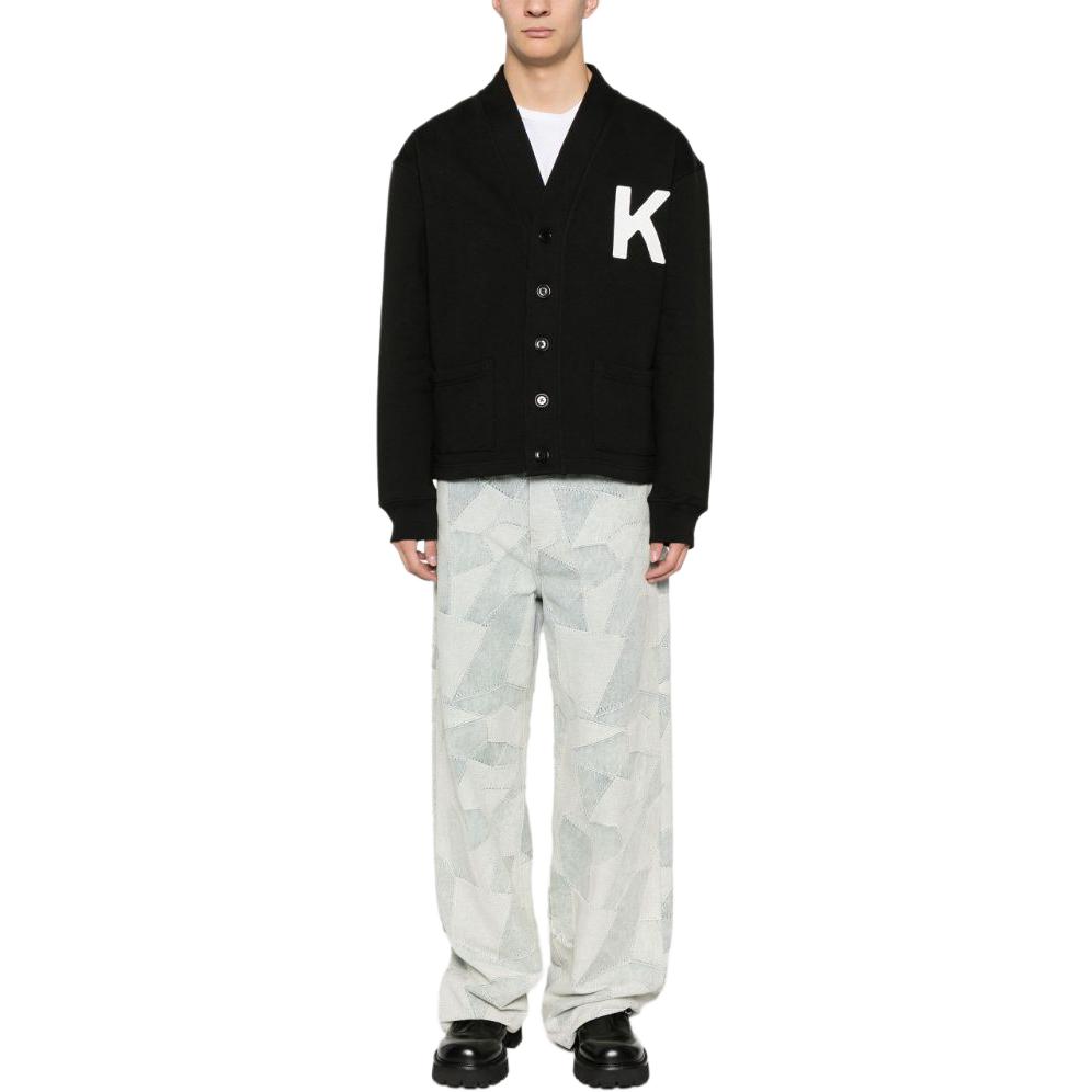 Lookbook KENZO FW23 Vネック 刺繍ロゴ カーディガン ブラック FE55SW1894ME-99J