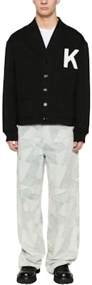 KENZO FW23 Vネック 刺繍ロゴ カーディガン ブラック FE55SW1894ME-99J Lookbook KENZO FW23 Vネック 刺繍ロゴ カーディガン ブラック FE55SW1894ME-99J