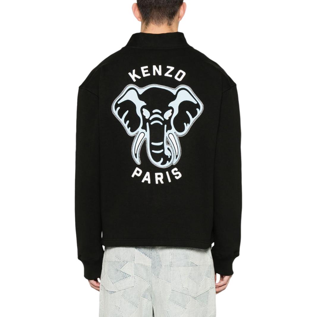 Shop KENZO FW23 Vネック 刺繍ロゴ カーディガン ブラック FE55SW1894ME-99J