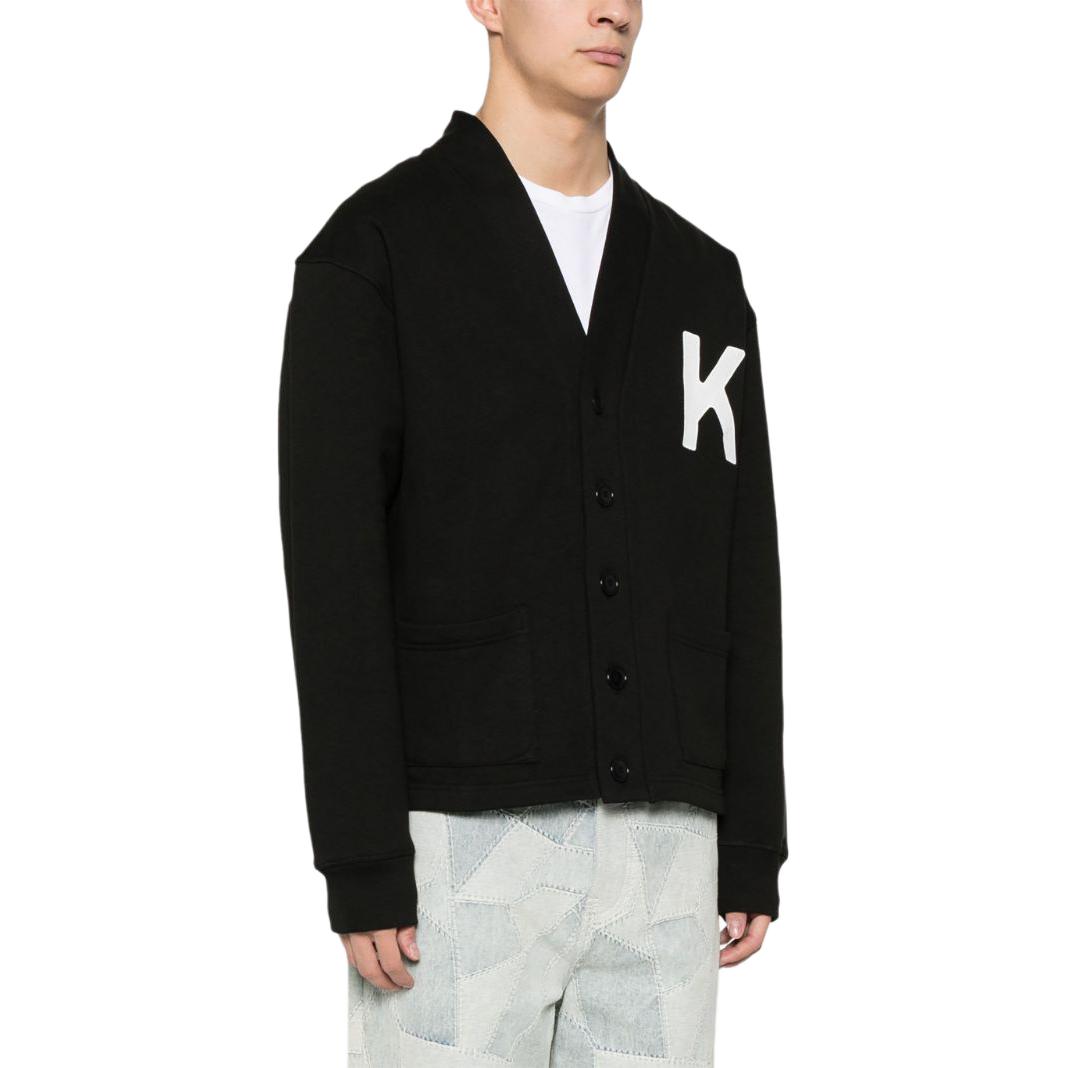 Purchase KENZO FW23 Vネック 刺繍ロゴ カーディガン ブラック FE55SW1894ME-99J