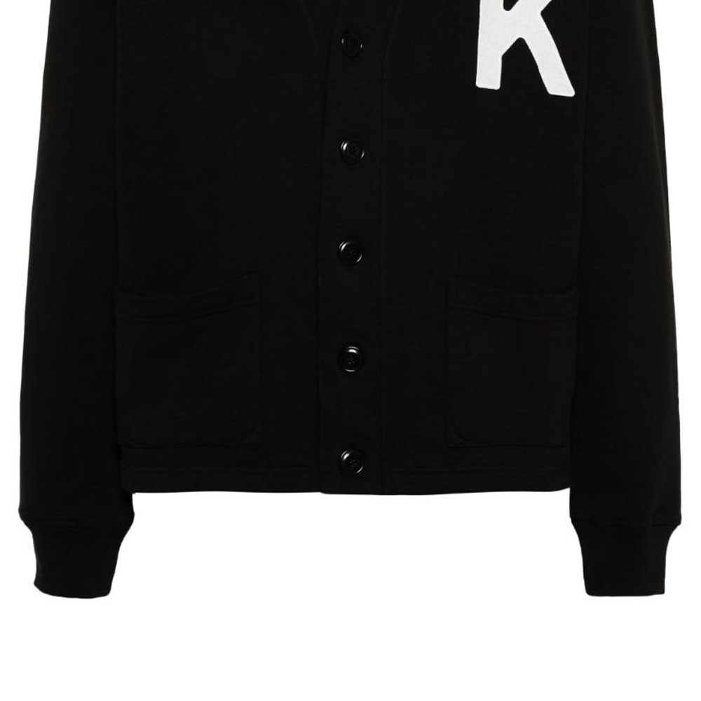 Sizing KENZO FW23 Vネック 刺繍ロゴ カーディガン ブラック FE55SW1894ME-99J
