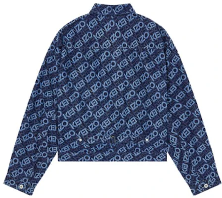 겐조 FW23 올오버 로고 프린트 포켓 자켓 남성 블루 FD65DV3036BM-DM Lookbook 겐조 FW23 올오버 로고 프린트 포켓 자켓 남성 블루 FD65DV3036BM-DM