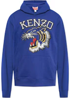 KENZO FW23 Blue Animal Print Hoodie Long Sleeve FE55SW1864MF-75 KENZO FW23 Blue Animal Print Hoodie Long Sleeve FE55SW1864MF-75