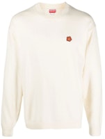 KENZO FW23 Floral Embroidered Unisex Knit Sweater Beige. FD55PU3813LB-02 KENZO FW23 Floral Embroidered Unisex Knit Sweater Beige. FD55PU3813LB-02