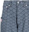 Sizing KENZO FW23 Geometric Print Tapered Jeans Navy Blue FE55DP4086K1-DM