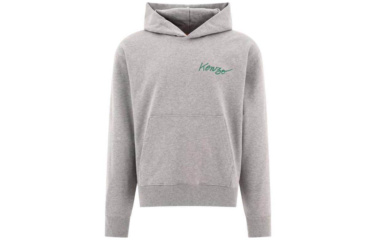 KENZO FW23 Grey Oversized Hoodie with Letter Embroidery FD65SW0764MF-94
