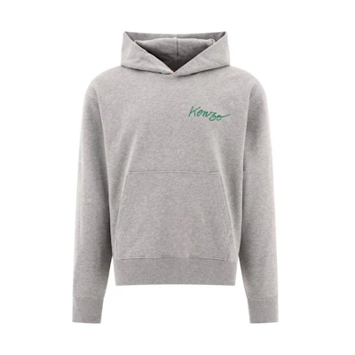 KENZO FW23 Grey Oversized Hoodie with Letter Embroidery FD65SW0764MF-94