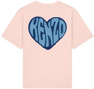 KENZO FW23 Camiseta Unisex Rosa Claro con Estampado de Corazón y Manga Corta. FD65TS1304SO-34 Order KENZO FW23 Camiseta Unisex Rosa Claro con Estampado de Corazón y Manga Corta. FD65TS1304SO-34