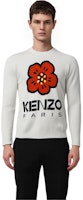 KENZO FW23 ロゴプリント ウールクルーネックセーター メンズ オフホワイト FD65PU4273LD002 Shop KENZO FW23 ロゴプリント ウールクルーネックセーター メンズ オフホワイト FD65PU4273LD002