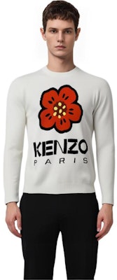 KENZO FW23 Baju Sejuk Lelaki Logo Wool Crewneck Warna Off-White FD65PU4273LD002 Shop KENZO FW23 Baju Sejuk Lelaki Logo Wool Crewneck Warna Off-White FD65PU4273LD002