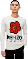 KENZO FW23 ロゴプリント ウールクルーネックセーター メンズ オフホワイト FD65PU4273LD002 Purchase KENZO FW23 ロゴプリント ウールクルーネックセーター メンズ オフホワイト FD65PU4273LD002