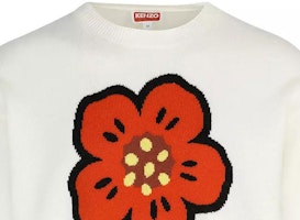 KENZO FW23 ロゴプリント ウールクルーネックセーター メンズ オフホワイト FD65PU4273LD002 Cheap KENZO FW23 ロゴプリント ウールクルーネックセーター メンズ オフホワイト FD65PU4273LD002