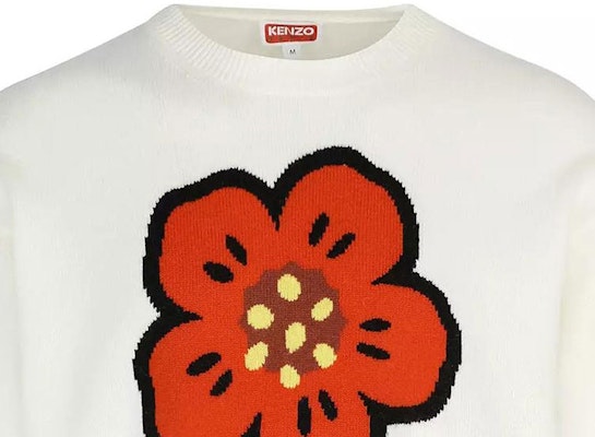 KENZO FW23 Baju Sejuk Lelaki Logo Wool Crewneck Warna Off-White FD65PU4273LD002 Cheap KENZO FW23 Baju Sejuk Lelaki Logo Wool Crewneck Warna Off-White FD65PU4273LD002