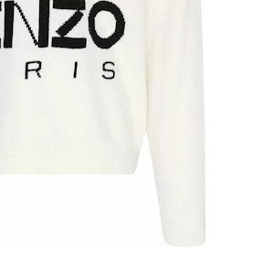 KENZO FW23 男士Logo印花羊毛圆领毛衣 米白色 FD65PU4273LD002 1