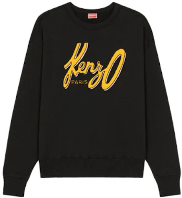 Kenzo 2023秋冬Logo印花男女同款黑色圆领卫衣 FD65SW0884MB-99 Buy Kenzo 2023秋冬Logo印花男女同款黑色圆领卫衣 FD65SW0884MB-99