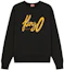 Order Kenzo 2023秋冬Logo印花男女同款黑色圆领卫衣 FD65SW0884MB-99