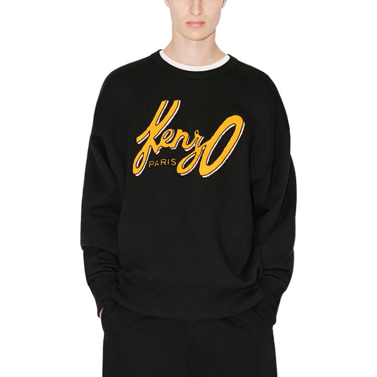 Kenzo FW23 Logo Printed Crewneck Sweatshirt Unisex Black FD65SW0884MB-99 圖 4