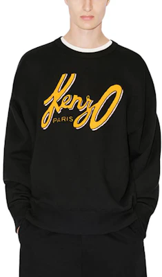 Kenzo 2023秋冬Logo印花男女同款黑色圆领卫衣 FD65SW0884MB-99 Shop Kenzo 2023秋冬Logo印花男女同款黑色圆领卫衣 FD65SW0884MB-99