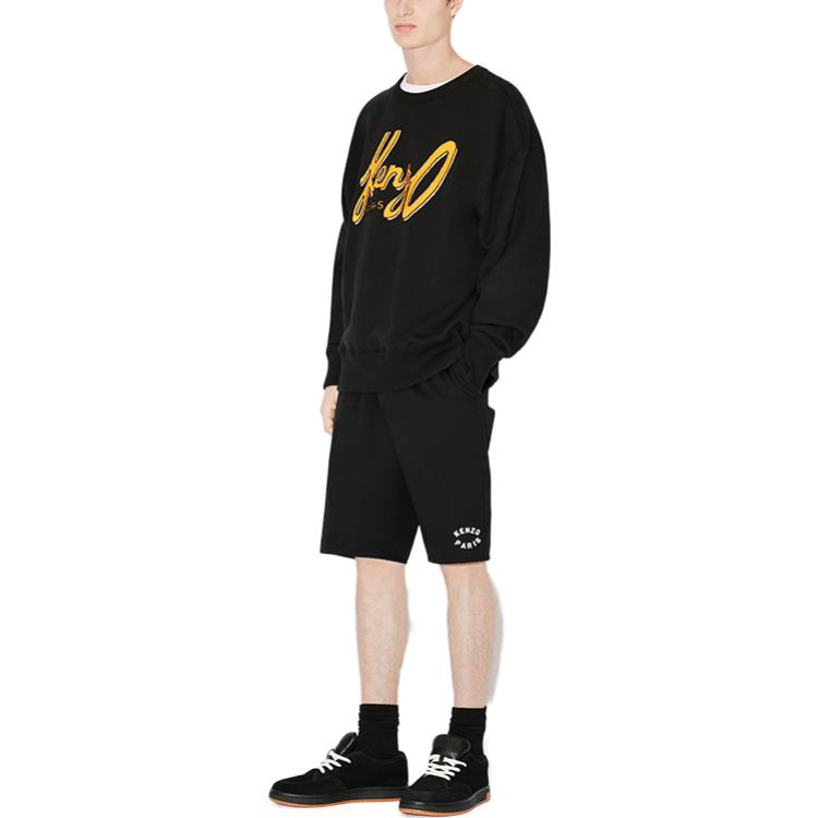 Kenzo FW23 Logo Printed Crewneck Sweatshirt Unisex Black FD65SW0884MB-99 圖 6