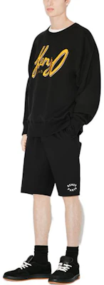 Kenzo 2023秋冬Logo印花男女同款黑色圆领卫衣 FD65SW0884MB-99 Details for Kenzo 2023秋冬Logo印花男女同款黑色圆领卫衣 FD65SW0884MB-99