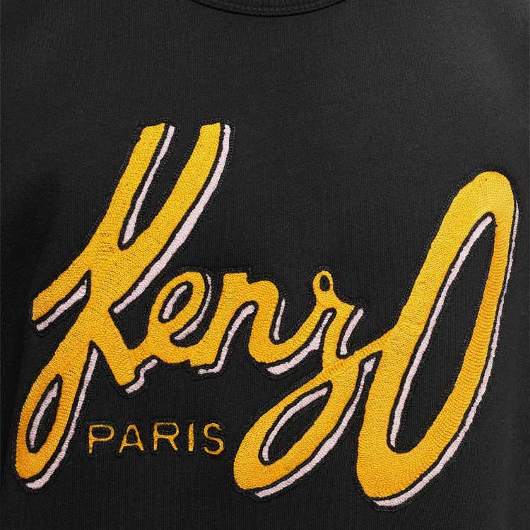 Kenzo FW23 Logo Printed Crewneck Sweatshirt Unisex Black FD65SW0884MB-99 圖 7