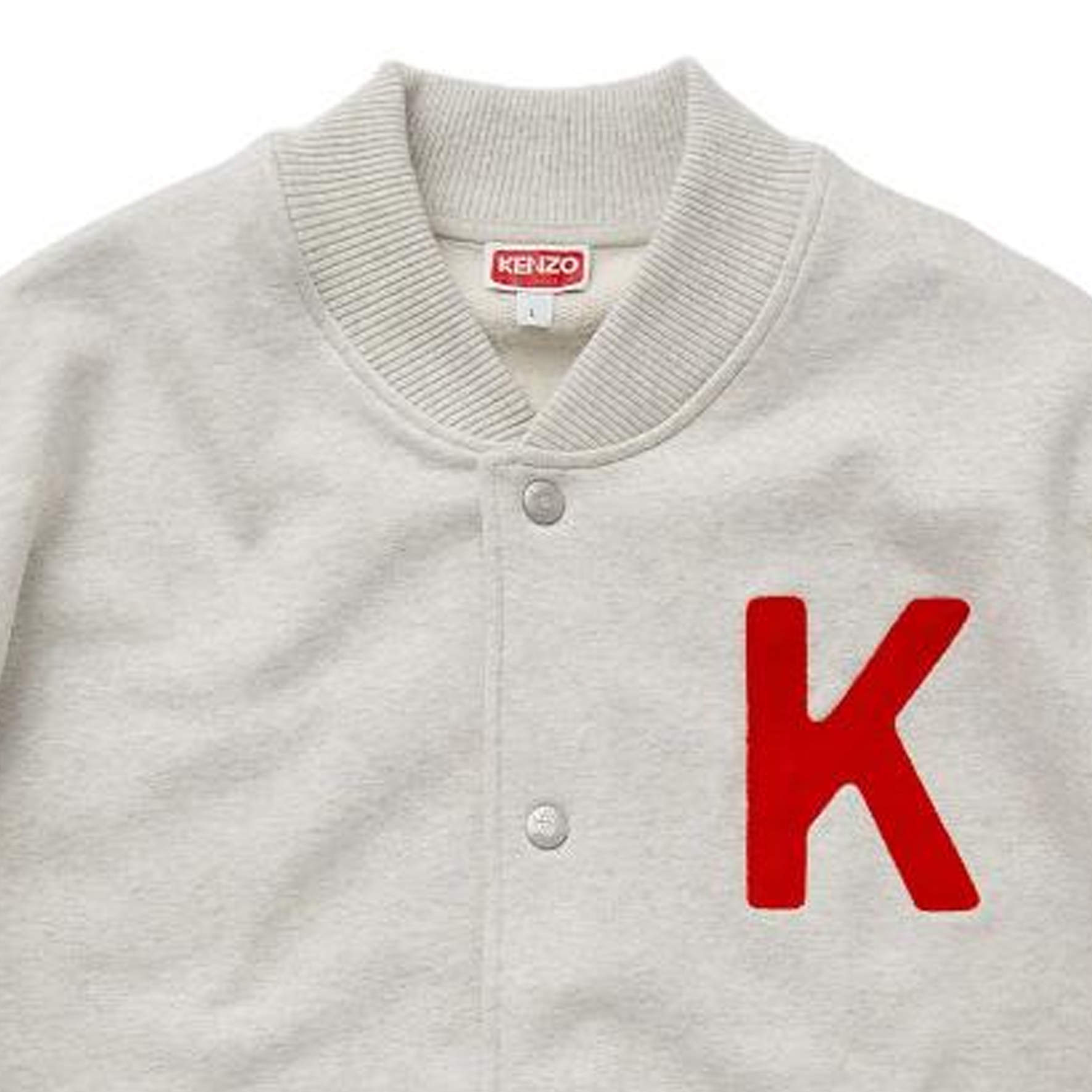 Purchase 겐조 FW23 남성용 화이트 레터 패턴 싱글 브레스티드 재킷 FE58SW0124ME-93