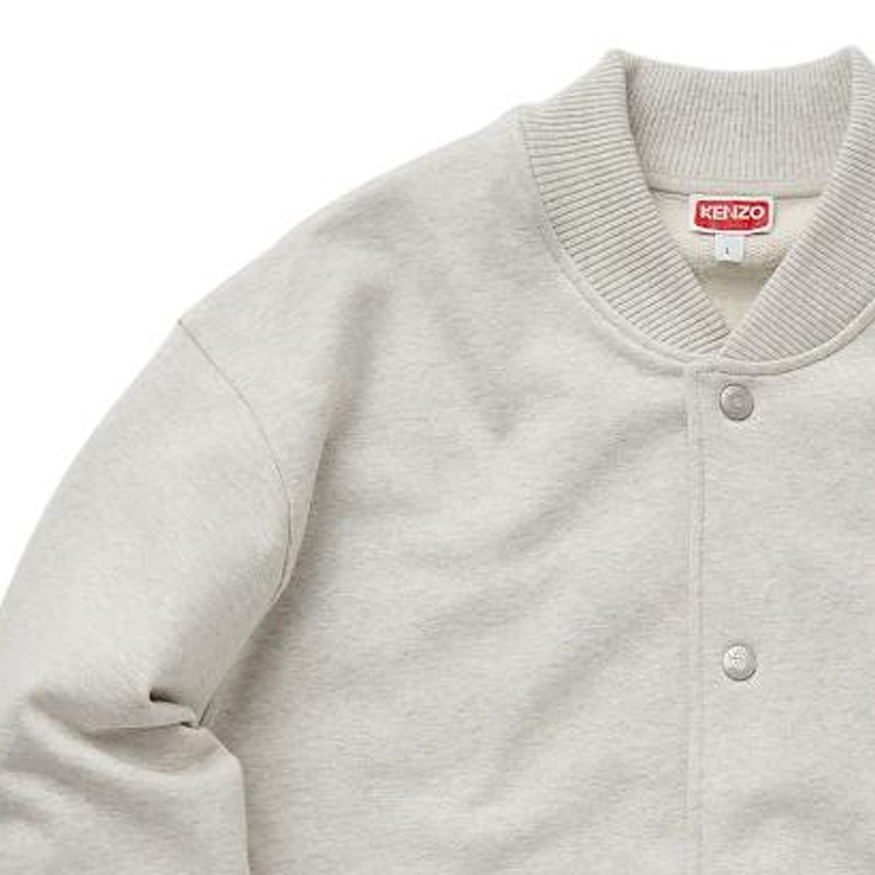 Details for 겐조 FW23 남성용 화이트 레터 패턴 싱글 브레스티드 재킷 FE58SW0124ME-93